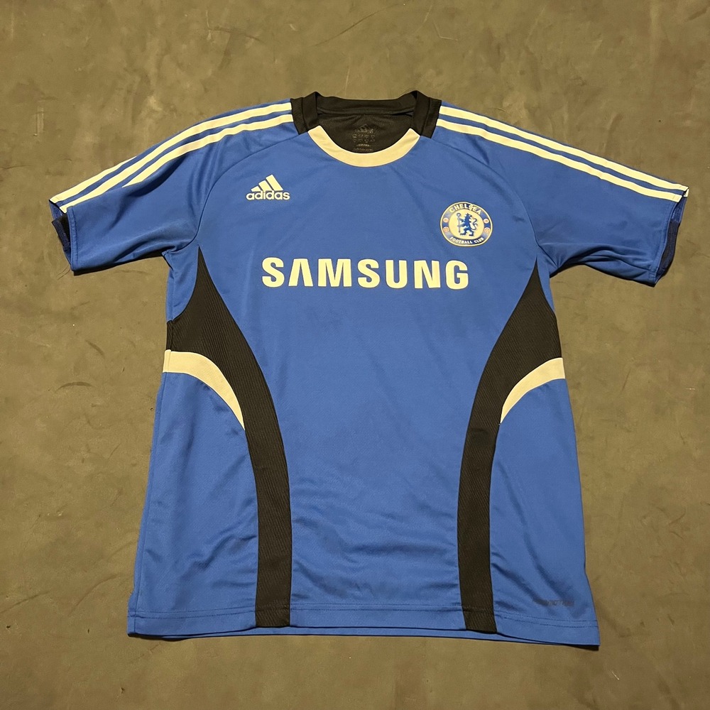Adidas Chelsea FC Soccer Football Training Jersey Mens L Blue Samsung 2008